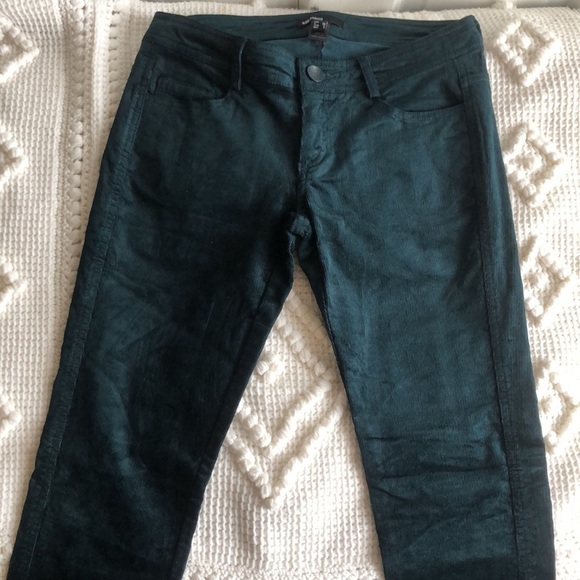 MANGO Basics Emerald Green Mid Rise Skinny Corduroy Pant Size 6 - Picture 3 of 10